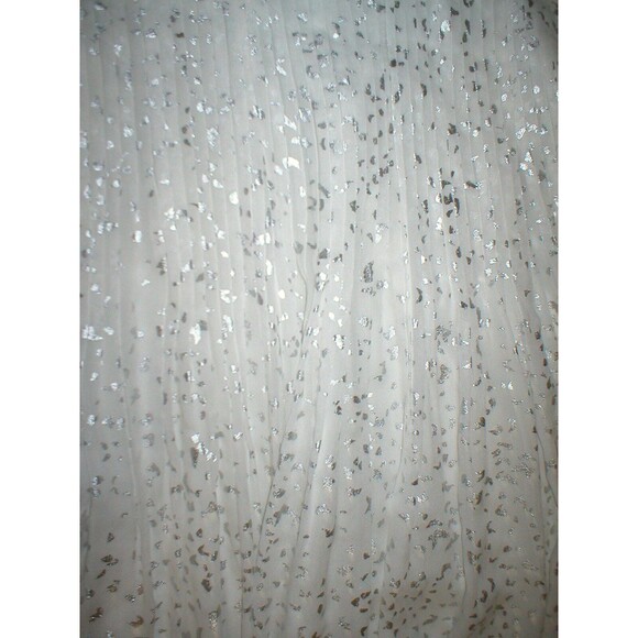 New Womens 10 NWT Designer Dress DVF Diane Von Furstenberg Long White Silver Foi - Picture 7 of 12